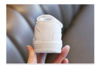 Zapatillas de deporte blancas para niños y niñas, zapatos de tenis escolares informales transpirables de cuero PU, zapatos deportivos antideslizantes a la moda - details 9