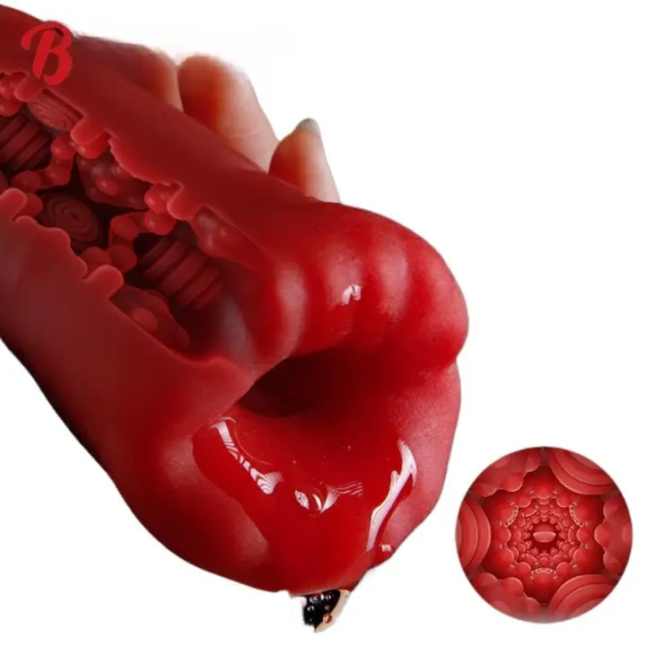 Embalaje privado Sexy automático masturbador masculino copa vibrador lengua lamiendo mamada Vagina real bolsillo coño juguete sexual Oral para hombres adultos Sexshop - 1