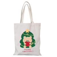 El bolso de mano de lona con dibujos animados para mujer, bolsos de regalo de Feliz Navidad y Año Nuevo, bolso de hombro para mujer, bolso de compras ecológico para hombre - details 7