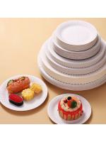 Set Disposable Paper Plate White DIY Birthday Party Decoration Dining Plate Nordic Minimalist Tableware Set - details 0