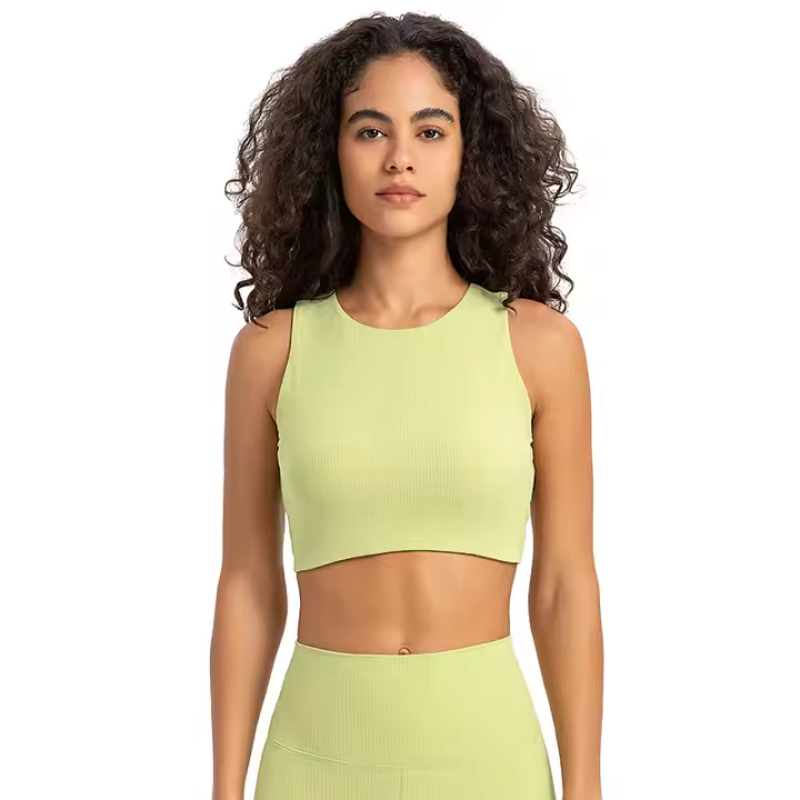 SHINBENE Top Deportivo de Cubierta Completa para Mujeres Ajuste Delgado, Alta Cuello, Largo Línea, Bra De Yoga y Gimnasio Athletico - 1