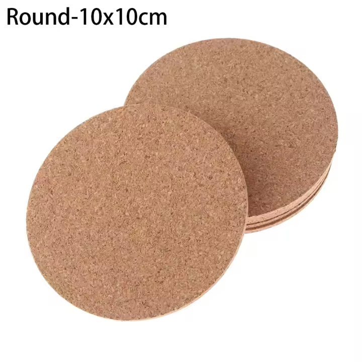 Posavajos Redondo de Madera Natural para decoración de vainilla, posavajos para Taza de Te y Café, soporte para Bebidas, almohadilla duradera, 6 piezas - 1