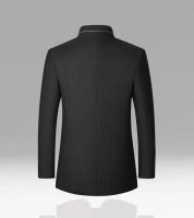 Trajes de Blazer de Cachemira para Hombres Ajuste Delgado, Cuello Alto, Traje de Negocios Casual - details 3