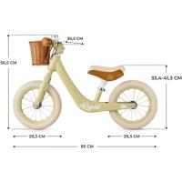 Bicicleta sin pedales rápida, bicicleta de equilibrio, partir a partir de 3 años, sólida, para niñas y niños, segura, ajustable, solo 3.7 kg, retro - details 9