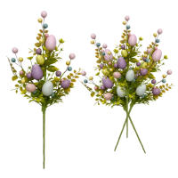 Decoración de Pascua, huevo Artificial, rama de flor de tulipán, margaritas falsas coloridas, ramos DIY para fiesta de Pascua, decoraciones de mesa para el hogar - details 1