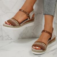 Sandalias de tacón de cuña para mujer, zapatos de moda, Verano - details 4