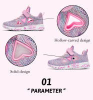 Zapatos informales a la moda para niñas, zapatillas transpirables de malla ligera para niños, Tenis de verano para niños, bonitos zapatos deportivos para correr con dibujos animados - details 4