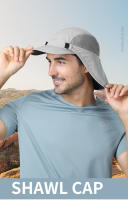 Gorra de Protección Solar Unisex AONIJIE E4610 con Cubierta de Cuello Desmontable Ideal para Pesca y Senderismo al Aire Libre - details 0