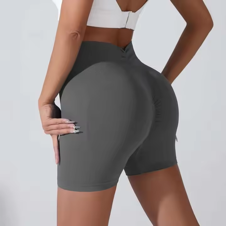 Shorts Deportivos de Yoga para Mujeres Ouwu Leggings Morados, Cintura Alta, Levantamiento de Glúteos, Secado Rápido para Correr - 1