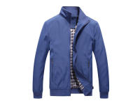 Primavera otoño hombres Bomber elegante hombres delgados Color sólido chaquetas de negocios Stand Collar rompevientos ts ropa - details 1