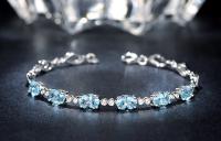 -pulsera de plata de ley 925 para mujer, brazalete exquisito de plata de zafiro, regalo de joyería - details 8
