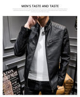Nueva chaqueta de cuero para hombre, moda delgada de motocicleta juvenil, PU, de otoño e invierno - details 17