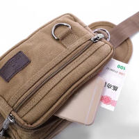 Riñoneras multicapa de 4 capas, bolso de lona multifunción de gran capacidad para el pecho, bolsillo para teléfono, riñonera, riñonera para ciclismo - details 2