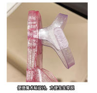 Zapatos de gelatina de cristal para niñas a la moda, zapatos de princesa coreana, sandalias Baotou para niñas - details 4