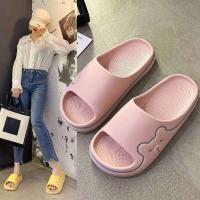 Nueva Idea de producto 2022, zapatillas de interior de verano para baño, sandalias y zapatillas de mujer de fondo suave desodorizantes antideslizantes - details 1
