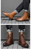 Botas de cuero de felpa para hombre, botines impermeables, estilo italiano, Chelsea, alta calidad - details 6