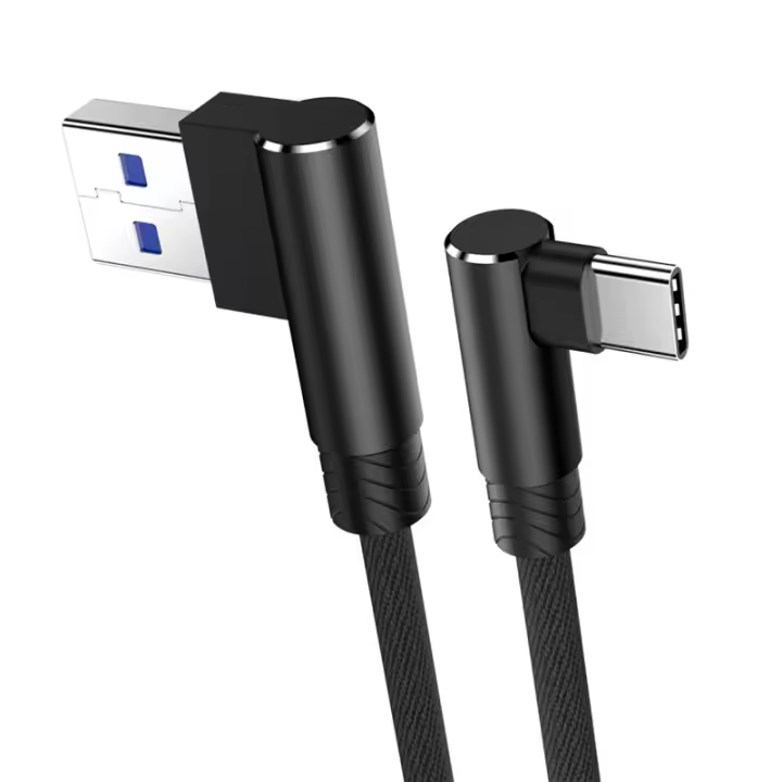 Nephy Cable USB Tipo C de Carga Rápida 3A Ángulo de 90 Grados Cargador de Teléfono Inteligente - 1