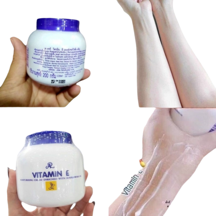 Vitamin E Body Moisturizing Reduce Dryness Cracking  Wrinkles  Dullness Dark Spots  Bright White  Smooth and Soft Skin 200ml