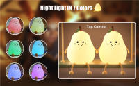 Night Lights for Kids Pear Shaped Cute Silicone Nightlight 7 Colors Dimmable Night Lamp USB Charging for Bedroom Bedside Room - details 10