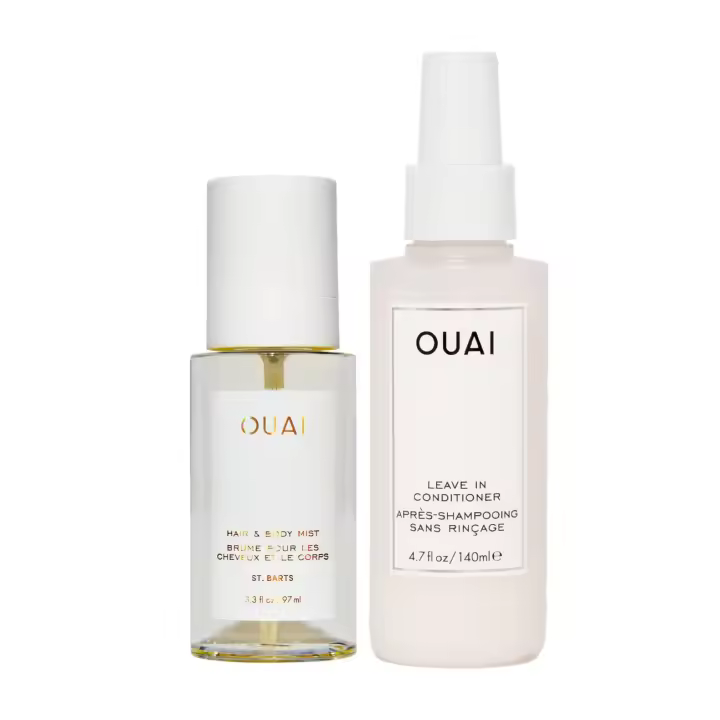 OUAI Hair Body Set - Incluye spray corporal (3.3 acondicionador sin lavado para combatir todo tipo de asperezas, hidratantes y suaves - 1