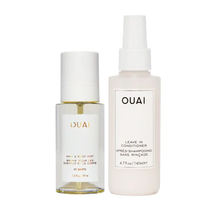 OUAI Hair Body Set - Incluye spray corporal (3.3 acondicionador sin lavado para combatir todo tipo de asperezas, hidratantes y suaves - 1