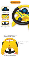 Volante de simulación eléctrica para niños, juguete educativo con luz y sonido, copiloto, coche para niños, juguete Vocal - details 6