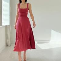 Vestido de cintura adelgazante con tirantes gruesos para mujer, nuevo estilo de verano - details 1