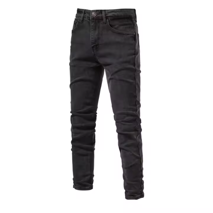 Pantalones de mezcla lavados personalizados para hombre, rectos, ligeramente elásticos, informales, primavera y otoño, nuevos - 1
