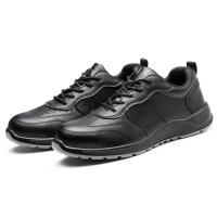Zapatos de trabajo de seguridad con aislamiento de 6KV para hombres y mujeres, zapatos de cuero negros impermeables, zapatos de cocina antideslizantes, botas indestructibles - details 7