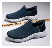 Los hombres zapatos transpirables de malla tejida ultra-ligeros con suela gruesa de pedal. - details 7
