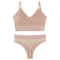 Sujetador deportivo de color sólido para mujer, ropa interior de gimnasio, yoga, entrenamiento atlético, suave, acolchado, 2 piezas - details 25