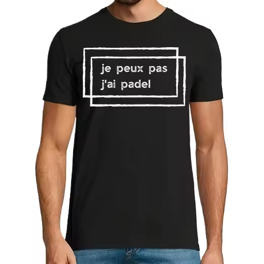 i can39t i have padel rectangles,Camiseta de Pádel Divertido, ropa para exteriores - 1