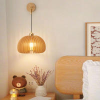 Lámpara De Pared de Estilo Japonés, wabi-sabi De Madera Sólida, Luz De Ambiente Para Dormitorio - details 1