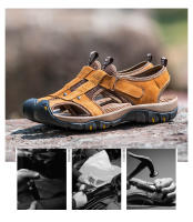 Novedad de verano, sandalias para hombre, sandalias romanas clásicas de cuero, zapatos de playa para exteriores, sandalias informales para senderismo acuático para hombre - details 6