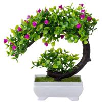 Plantas artificiales bonsái árbol simulado plantas en macetas flores falsas adornos en macetas de mesa - details 1