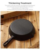 Sartén de hierro fundido para acampar, sartén antiadherente para parrilla al aire libre, utensilios de cocina para freír resistentes para carne, cocina casera, fogata - details 5