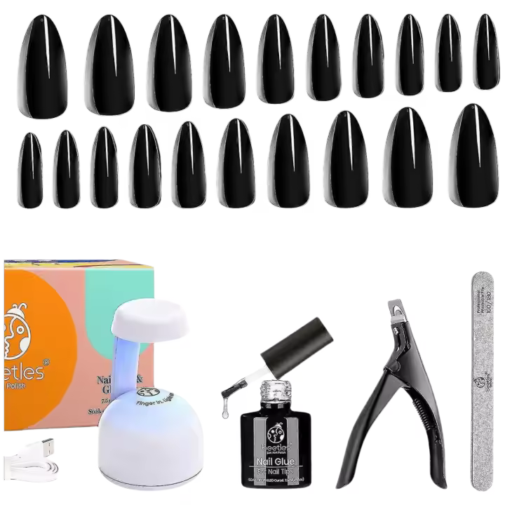 Kit de Uñas de Gel Kryc-Beetles Extensión Fácil de Uñas, 2 en 1 Gel Base y Uñas Preformadas - 1