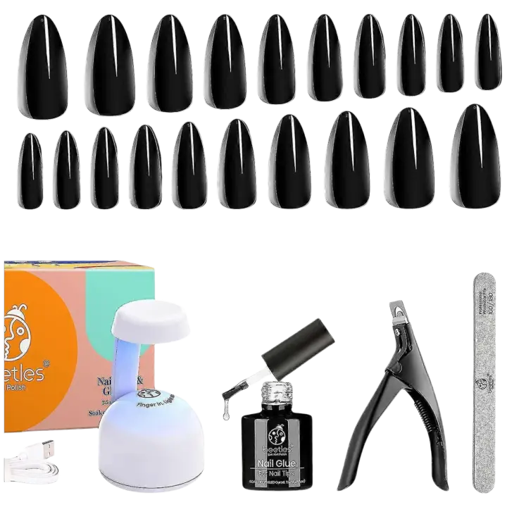 Kit de Uñas de Gel Kryc-Beetles Extensión Fácil de Uñas, 2 en 1 Gel Base y Uñas Preformadas - 1