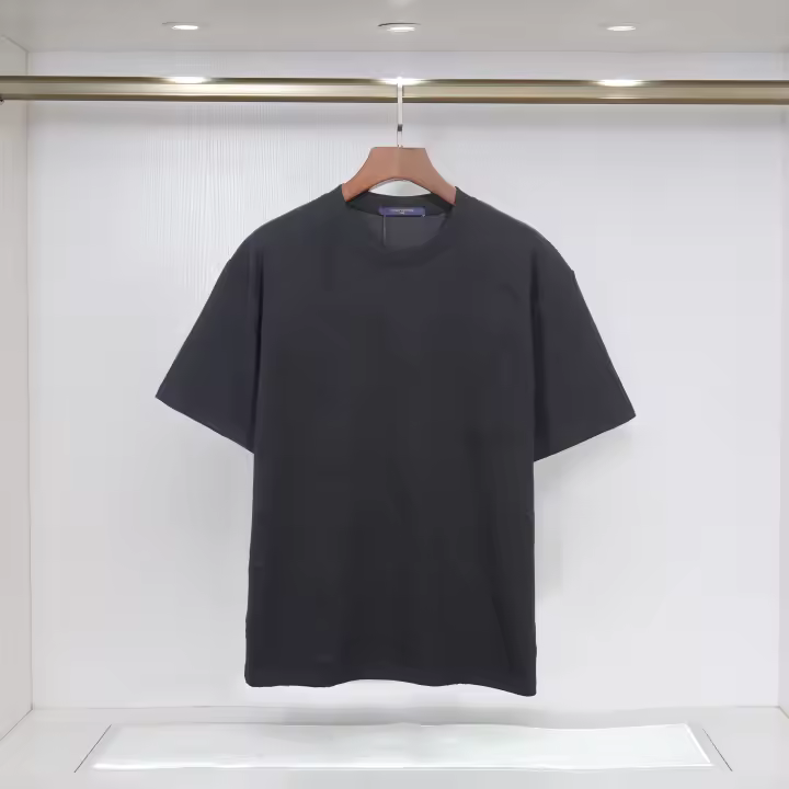 Camiseta de manga corta con estampado de flores pintadas a mano de la marca de tendencia de moda de primera categoría QiBiao, camiseta deportiva de estilo nuevo de verano para hombre, camisa informal de cuello redondo para pareja - 1