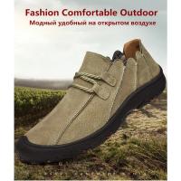 Nuevos zapatos planos casuales para hombres, zapatos de cuero genuino hechos a mano para hombres, mocasines cómodos, mocasines transpirables, zapatillas de deporte para hombres al aire libre - details 5