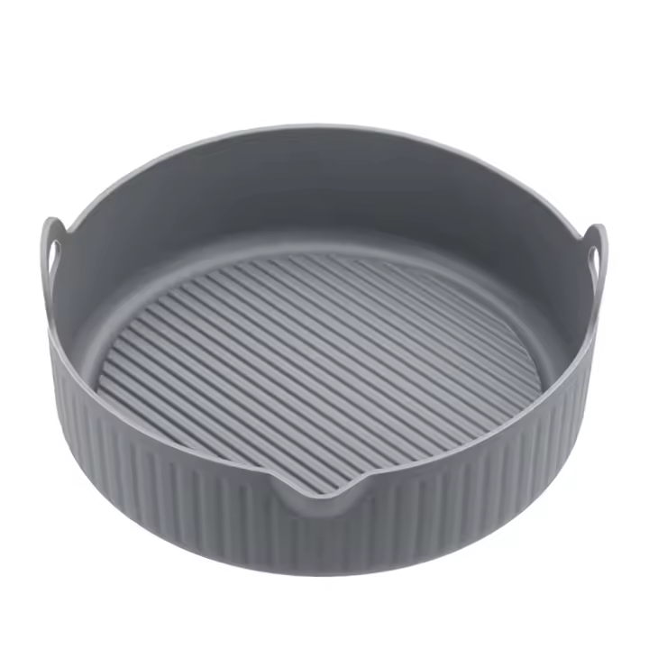 Freidora de aire de silicona, freidora de aire, parrilla de horno, Pizza, pollo, accesorios, disco reutilizable, parrilla de repuesto, gris - 1