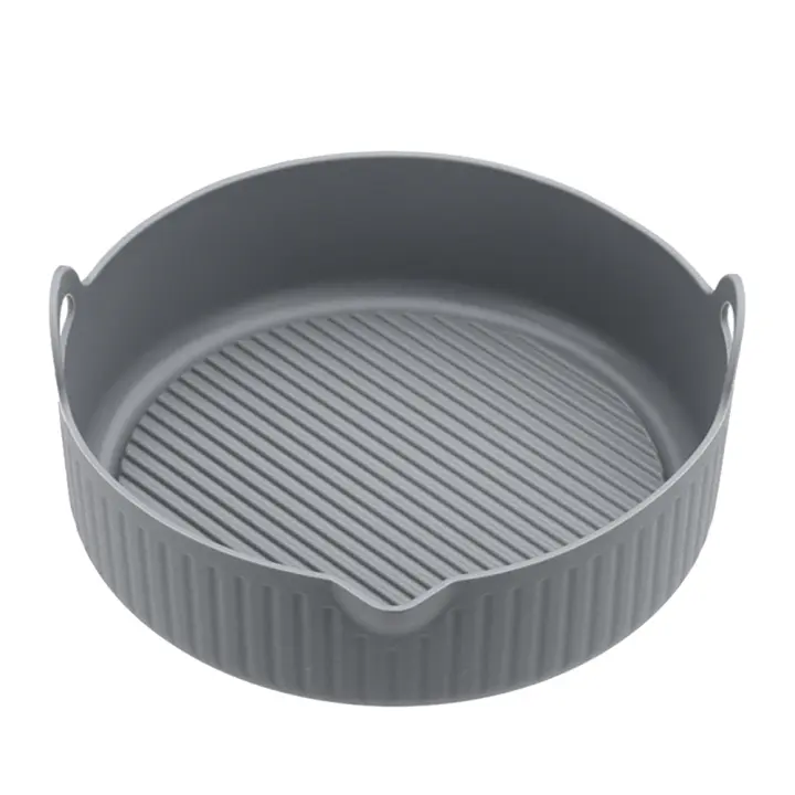 Freidora de aire de silicona, freidora de aire, parrilla de horno, Pizza, pollo, accesorios, disco reutilizable, parrilla de repuesto, gris - 1