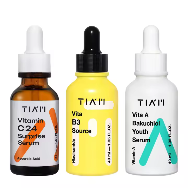TIAM Synergy Trio: Un suero sorpresa de fuente de Bakuchiol Youth Vita B3 y vitamina C24, nutritivo, piel radiante, revitalizante, coreano - 1