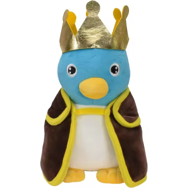 Super All Star Collection Bros Penguin King Peluche de juguete con la corona El manto se puede quitar 9,1" - 1