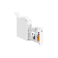 Mueble de baño con lavabo de cerámica, armario bajo lavabo para lavabo con 2 puertas, 61x43,5x84 cm, blanco - details 7