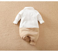 Bodysuit Largo Para Bebé Niño Y Niña Estilo Primavera Otoño Preppy Cómodo Algodón Camisa Formal Atractivo Con Manga Larga - details 4