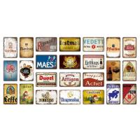 Cartel de marca de cerveza de Bélgica, placa decorativa de Metal de estaño Vintage para Pub, Bar, hombre, cueva, Club, decoración de pared - details 0