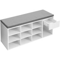 Acolchadopara Entrada Pasillo Dormitorio30 x 104 x 48 cmBlanco y Gris LHS24WT - details 3