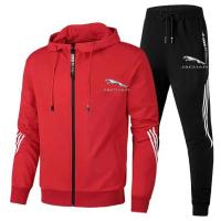 Conjunto Deportivo de Manga Larga para Hombres Chaqueta de Abrigo con Capucha de Cremallera Impresa - details 0