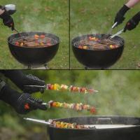 Herramienta de BBQ Barbacoa Set de 5 Piezas en Acero Inoxidable con Caja de Transporte Accesorios de Parrilla con Pinzas Espátula Completo Kit de Herramientas - details 2